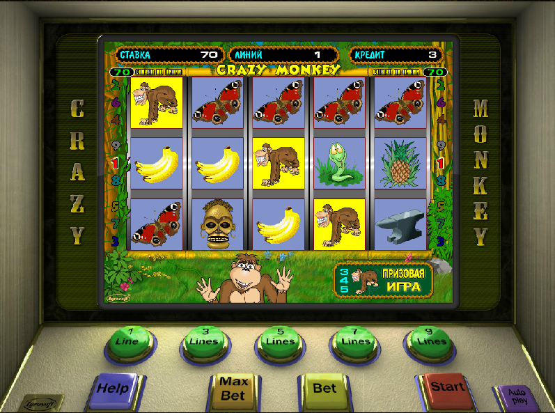 Игровой автомат Crazy Monkey от казино Frank